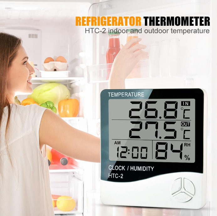 HTC-2 Digital Thermometer Hygrometer with probe Electronic Temperature Humidity