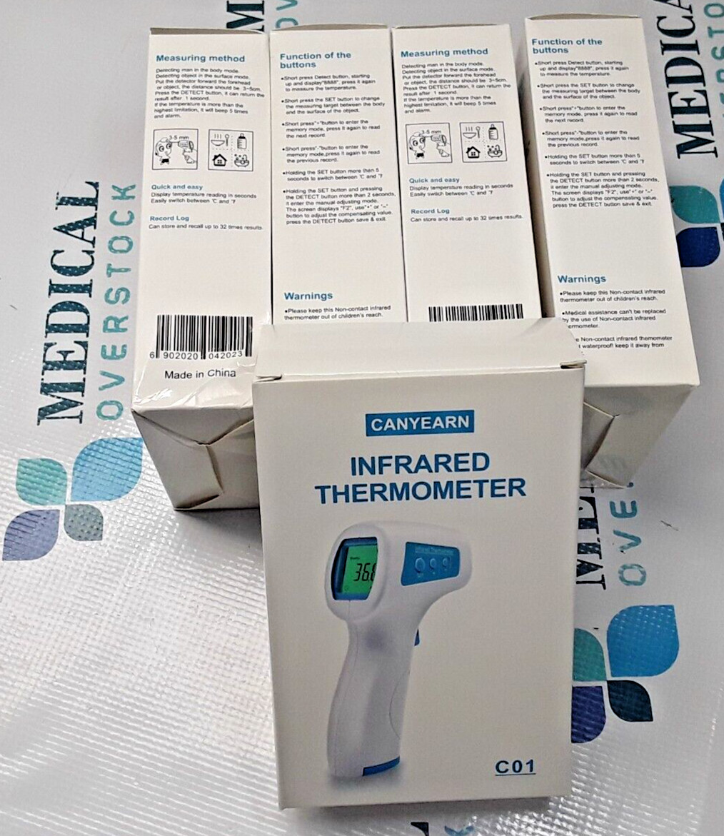 CANYEARN-C01-WHITE/BLUE - CANYEARN - INFRARED THERMOMETER - LOT OF 5 - NEW