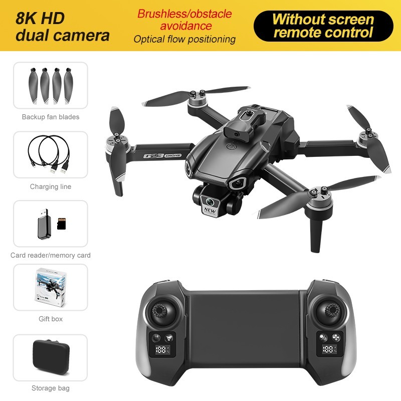 G23 8K Dual Camera Foldable Drone Brushless Motor Obstacle Avoidance WiFi FPV