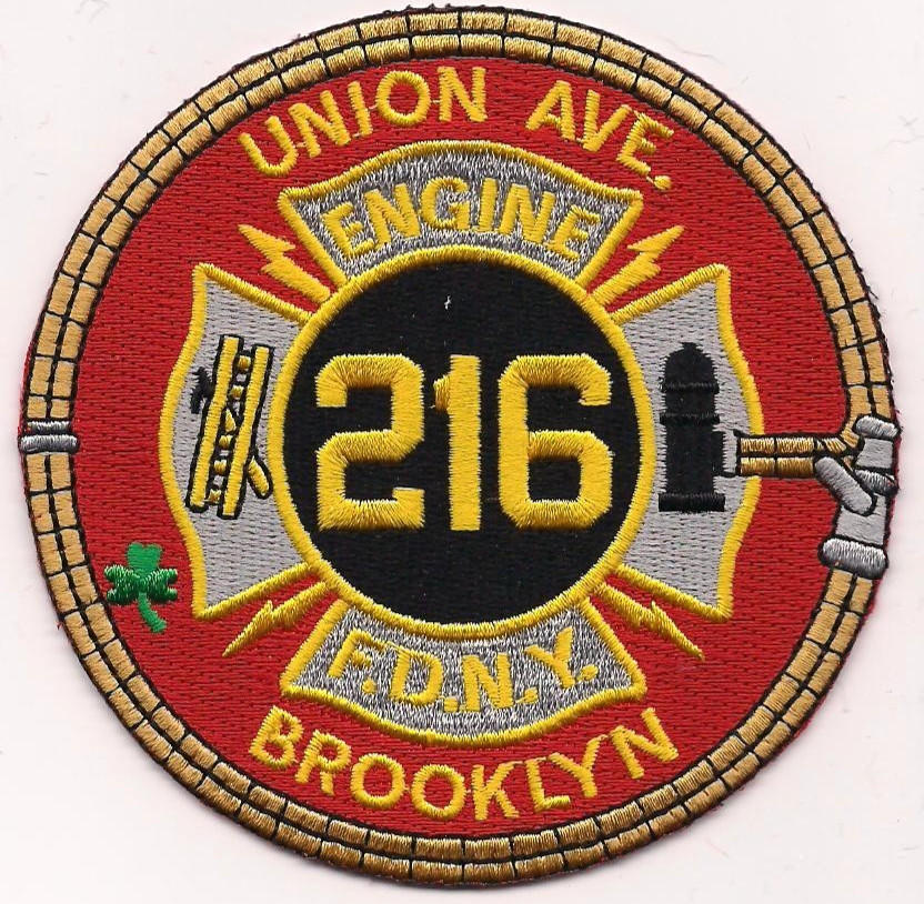 New York City - FDNY Engine - 216 "Union Ave.", NY (3.75" round size) fire patch