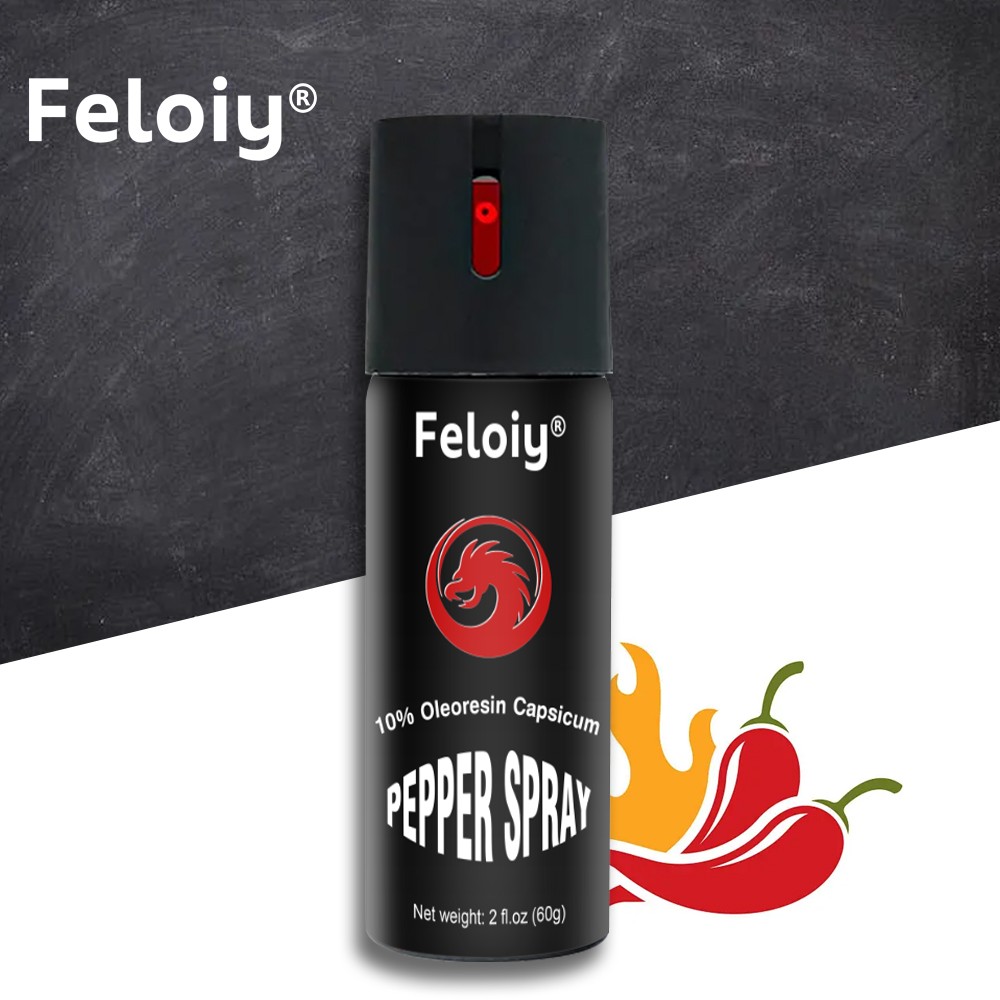 1 Pack Feloiy Self Defense Pepper Spray 2 Oz Maximum Strength 10% OC 60g US
