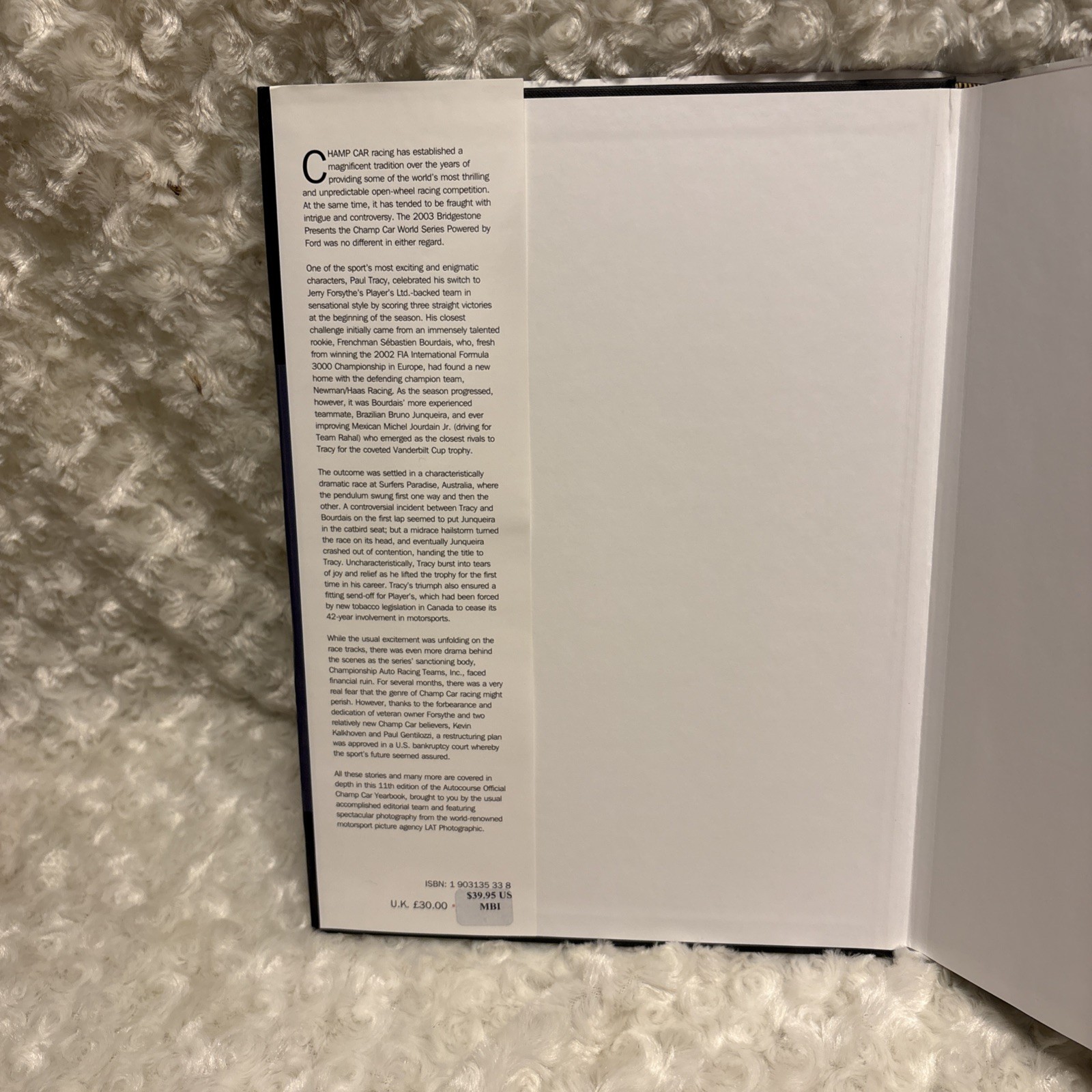 Autocourse Official Champ Car Yearbook 2003-2004 Tracy