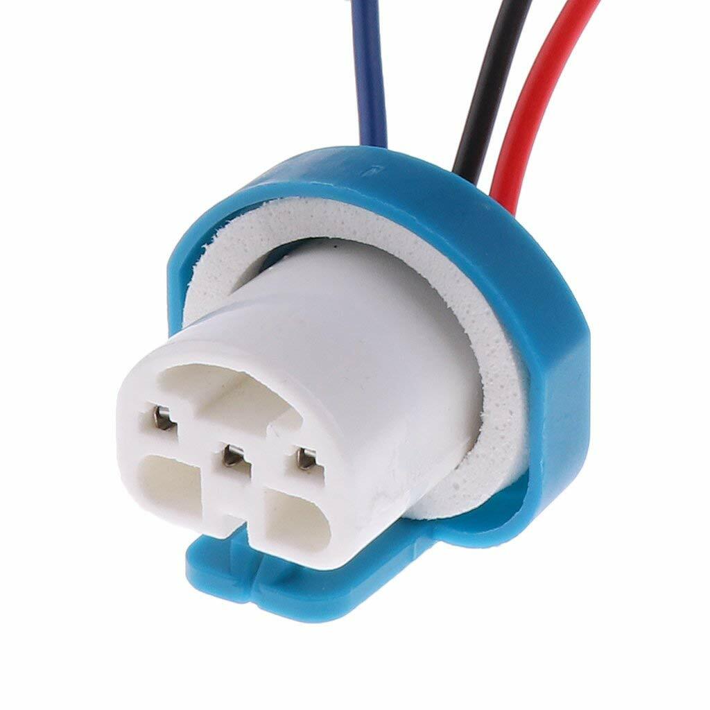 Wire Pigtail Female Ceramic 9007 HB5 Two Harness Headlight Bulb Replacement Plug