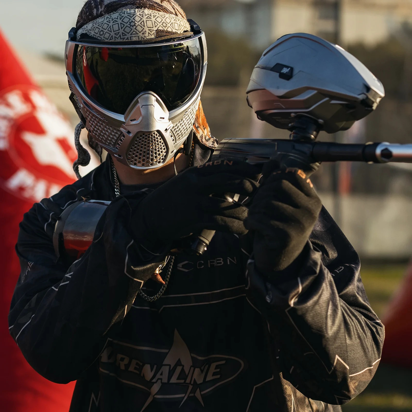 NEW CRBN ZERO PRO GRX Paintball - Airsoft Goggle - Less Coverage - ELMT SILVER