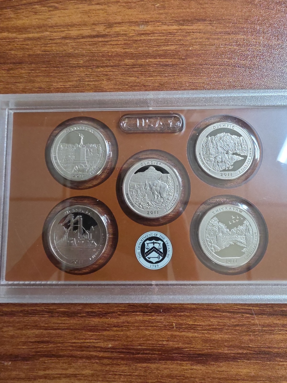 2011 Proof Quarter Parks set Gem  (Clad) - No Box or COA - 5 Coins NG726-219