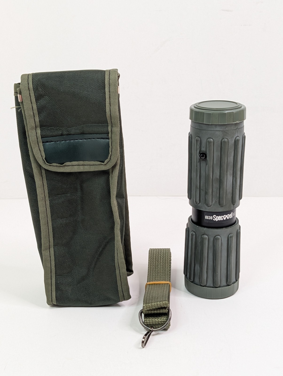 Specwell 8x30 Rubber Hand-Held Telescope Monocular Japan w/Carry Case Vtg