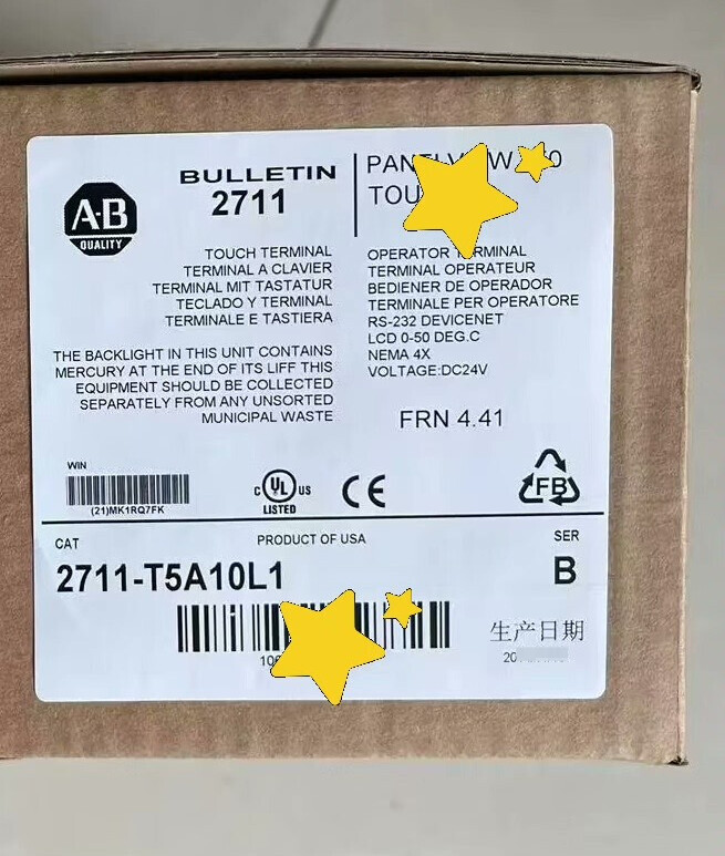 AB2711-T5A10L1 New Factory Sealed AB 2711T5A10L1 Free Shipping