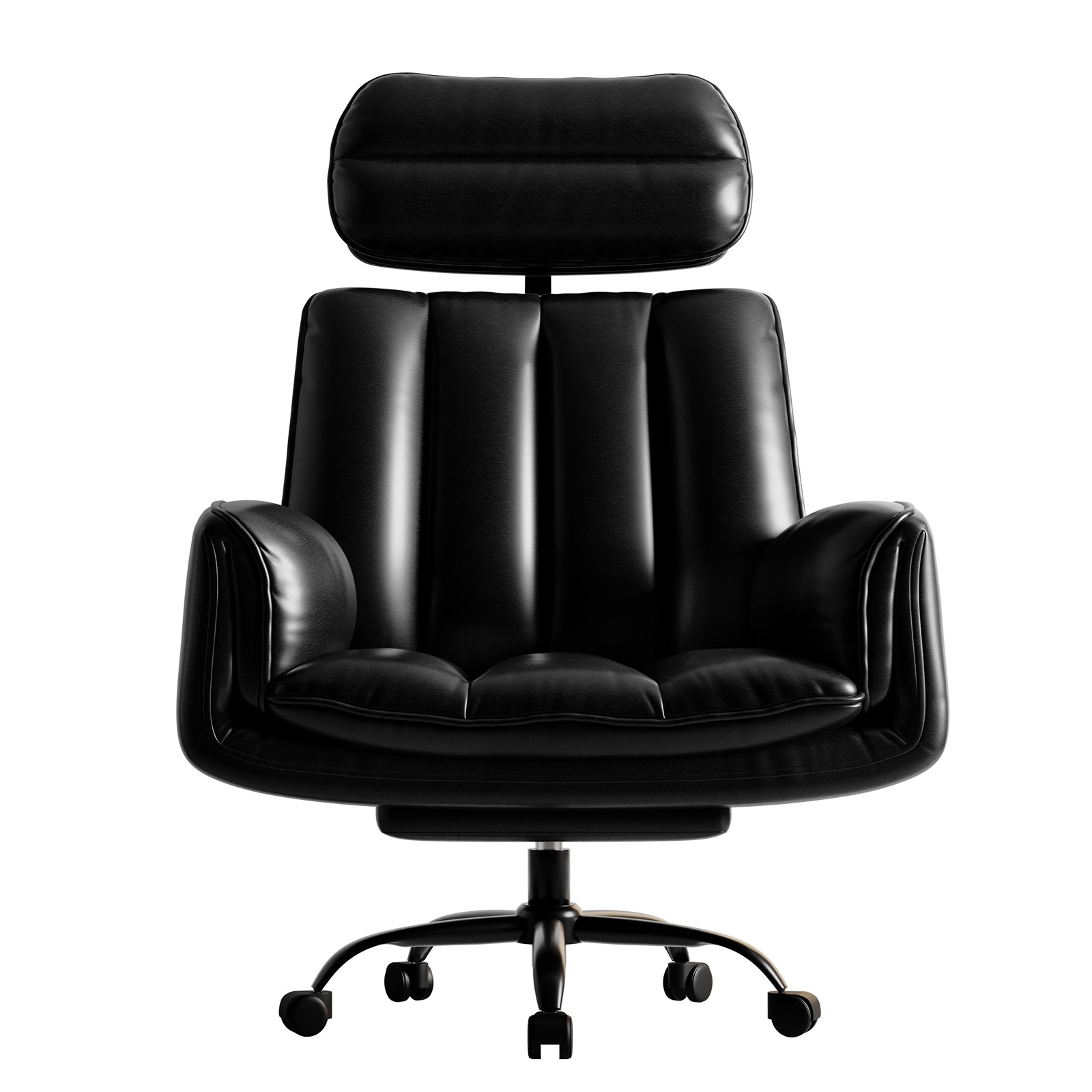 PU Leather Office Chair Ergonomic Computer Gaming Chair Desk Chair with Footrest
