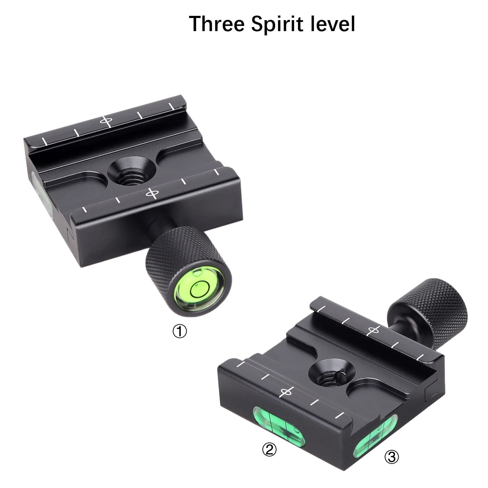 50mm Quick Release Clamp Adapter( Arca-type Compatible) with 1/4" 3/8" Hole