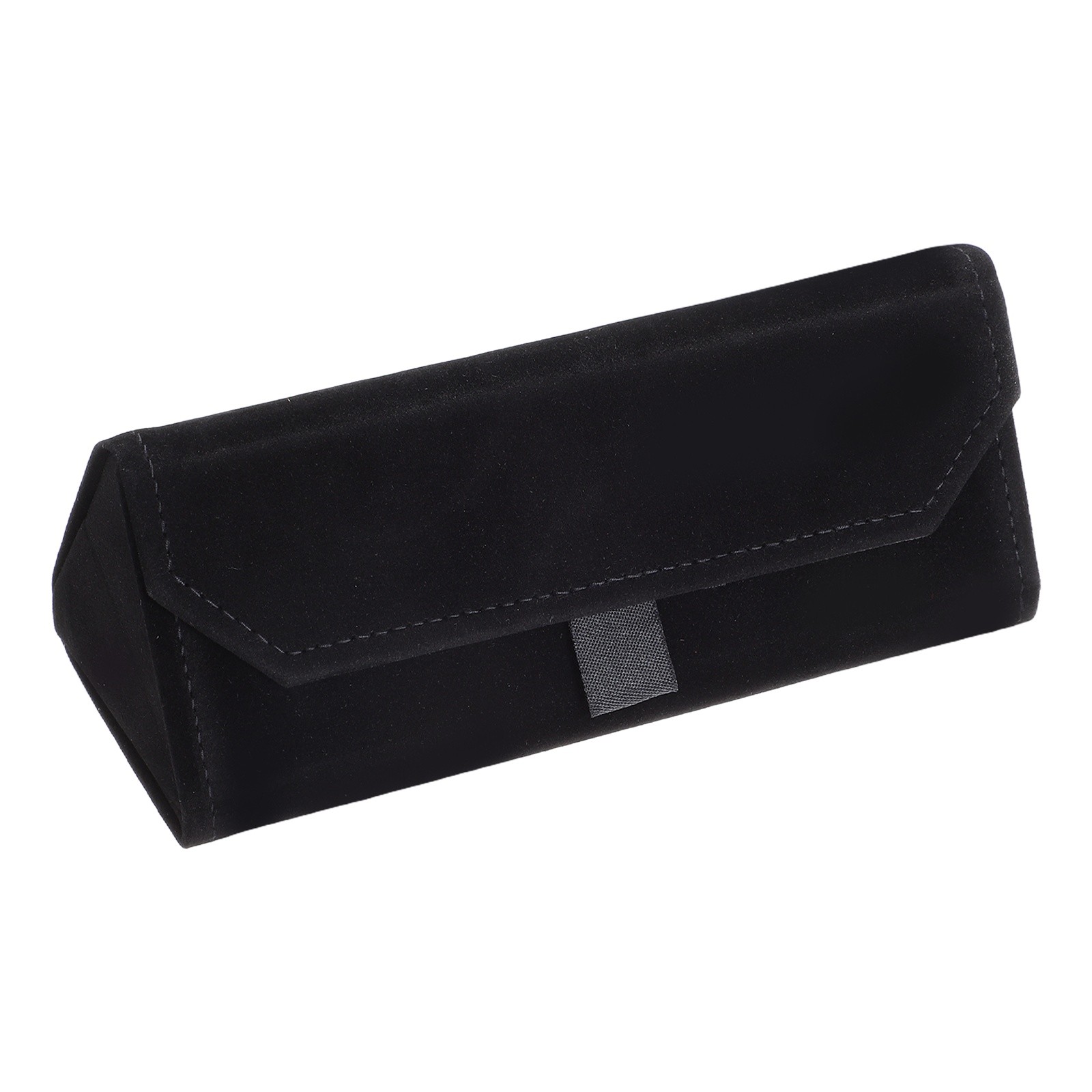 Foldable Glasses Case, Triangle Magnetic Sunglasses Case, Black