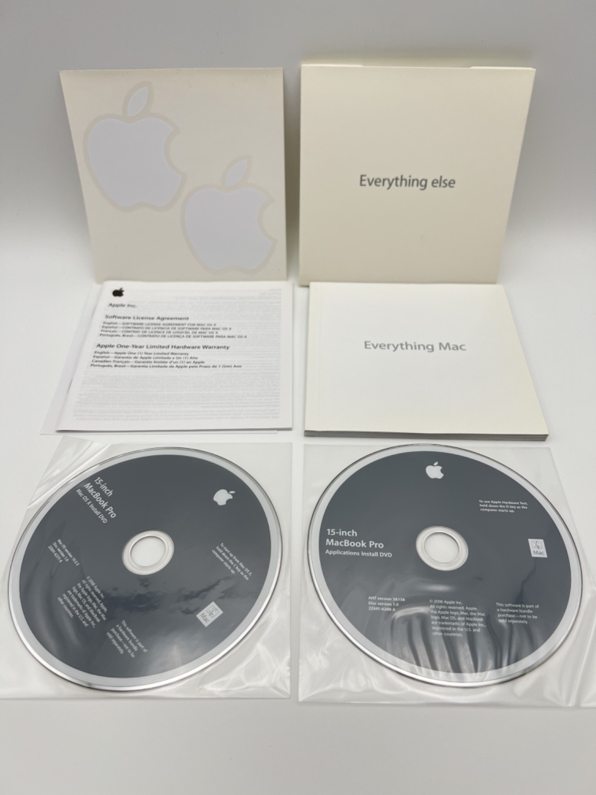 APPLE 15-Inch MacBook Pro Mac OS X 10.5.5  Install DVD & Applications Install