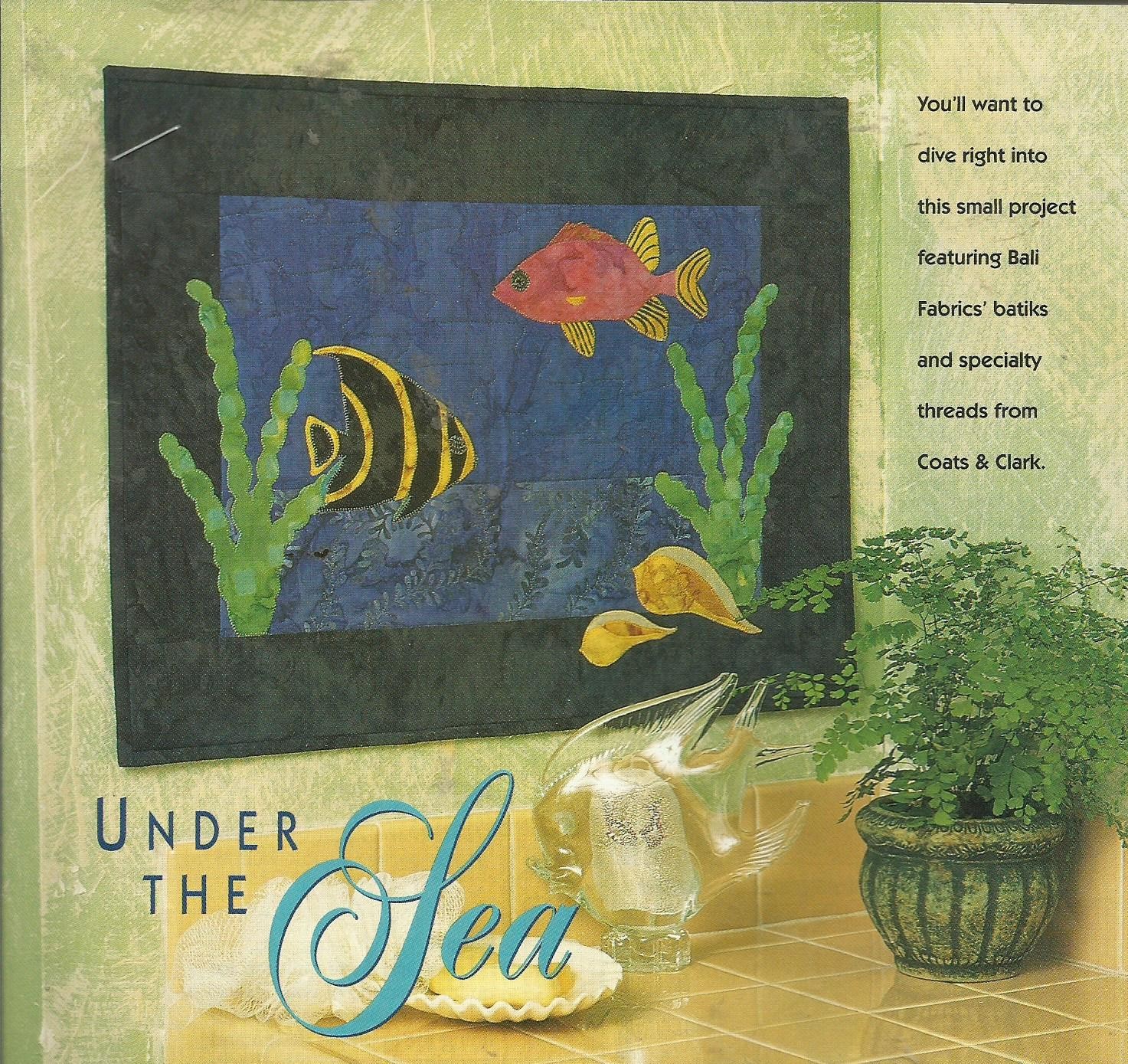D0136  UNDER THE SEA  WALLHANGING  QUILT PATTERN/INSTRUCTIONS