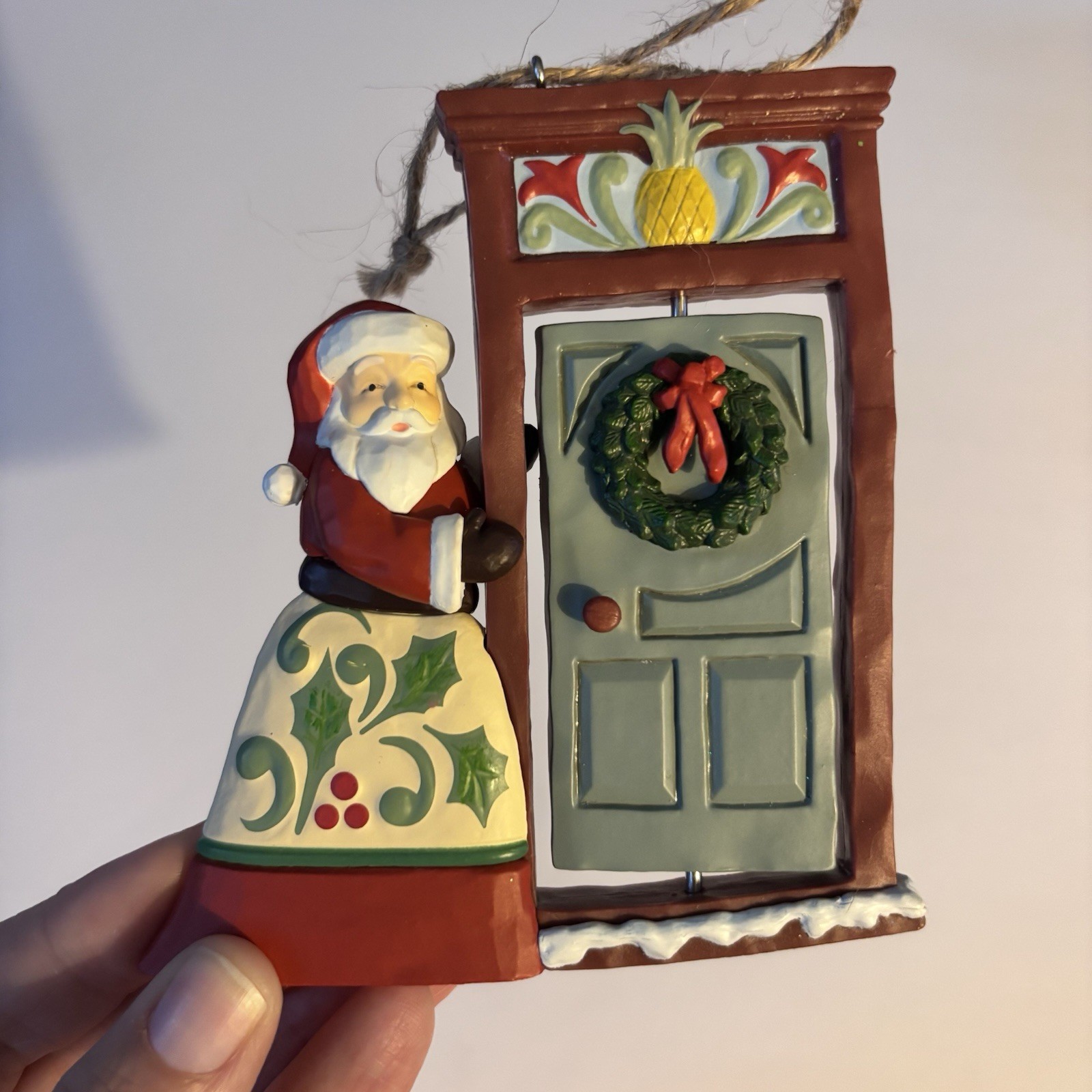 Jim Shore Heartwood Creek Santa with Swivel Door Ornament 6015517 2024