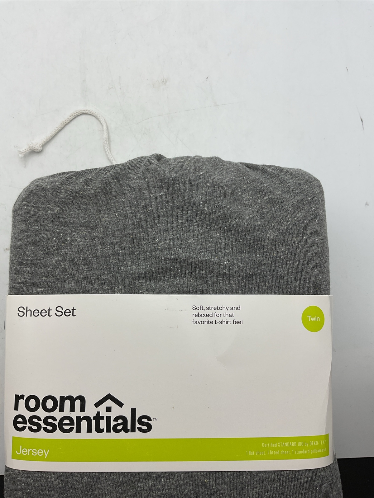 Room Essentials Twin Sheet Set Jersey Gray