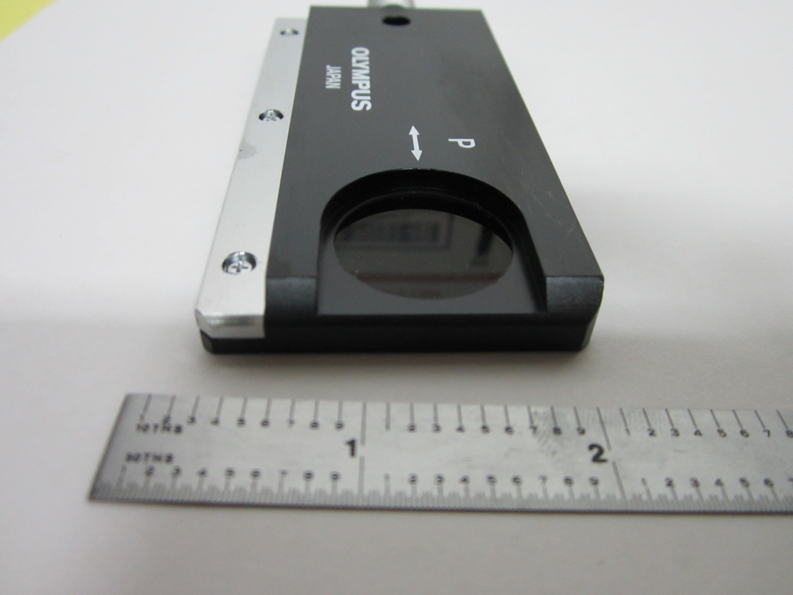OLYMPUS MICROSCOPE SLIDE POLARIZER FILTER OPTICS BIN#54-12