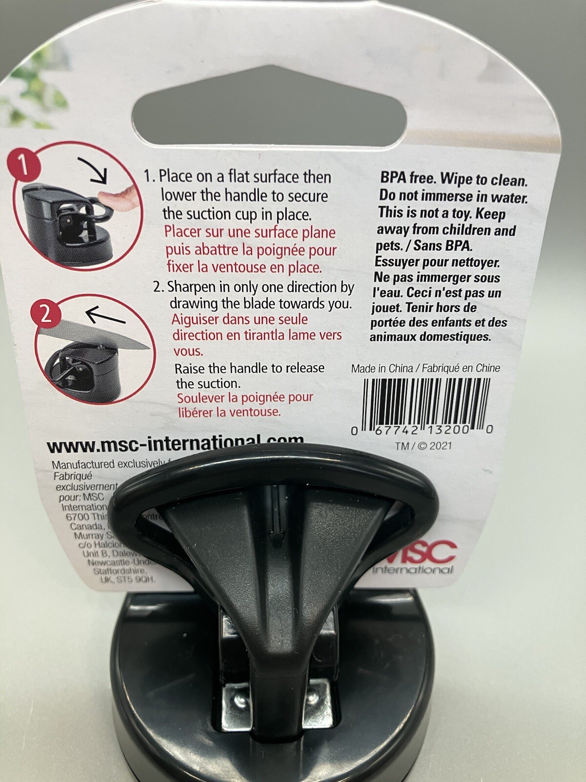 Joie Kitchen Knife Sharpener with suction cup Secure/Safe Design!