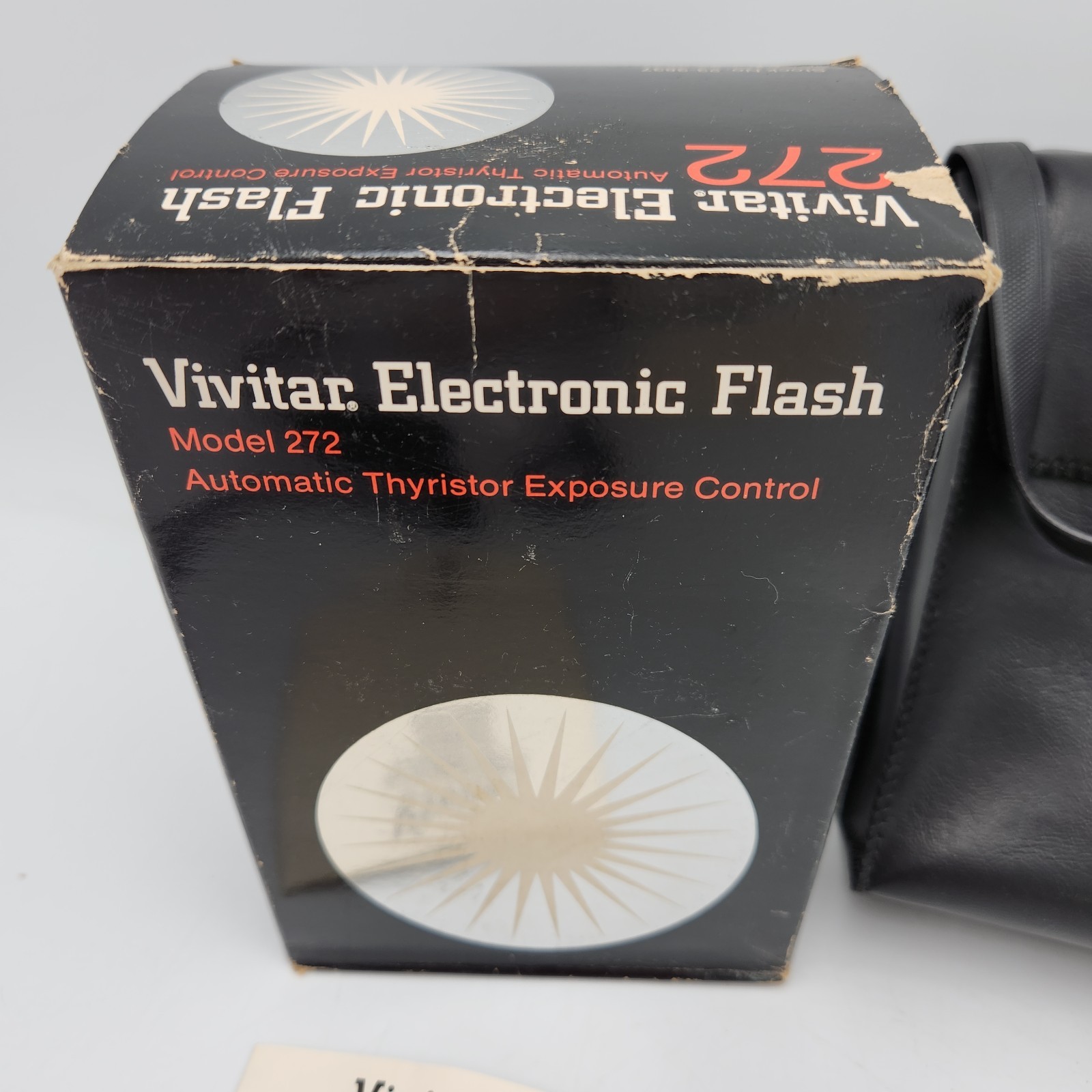 Vintage Vivitar 272 Auto Thyristor Camera Flash Box Case Accessories Works