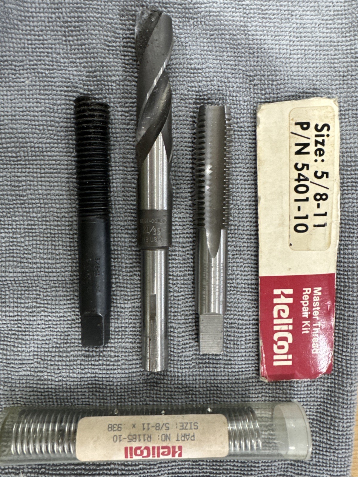 HeliCoil 5401-10 5/8-11 Thread Repair Kit STI Tap Drill Tool 5 Inserts USA