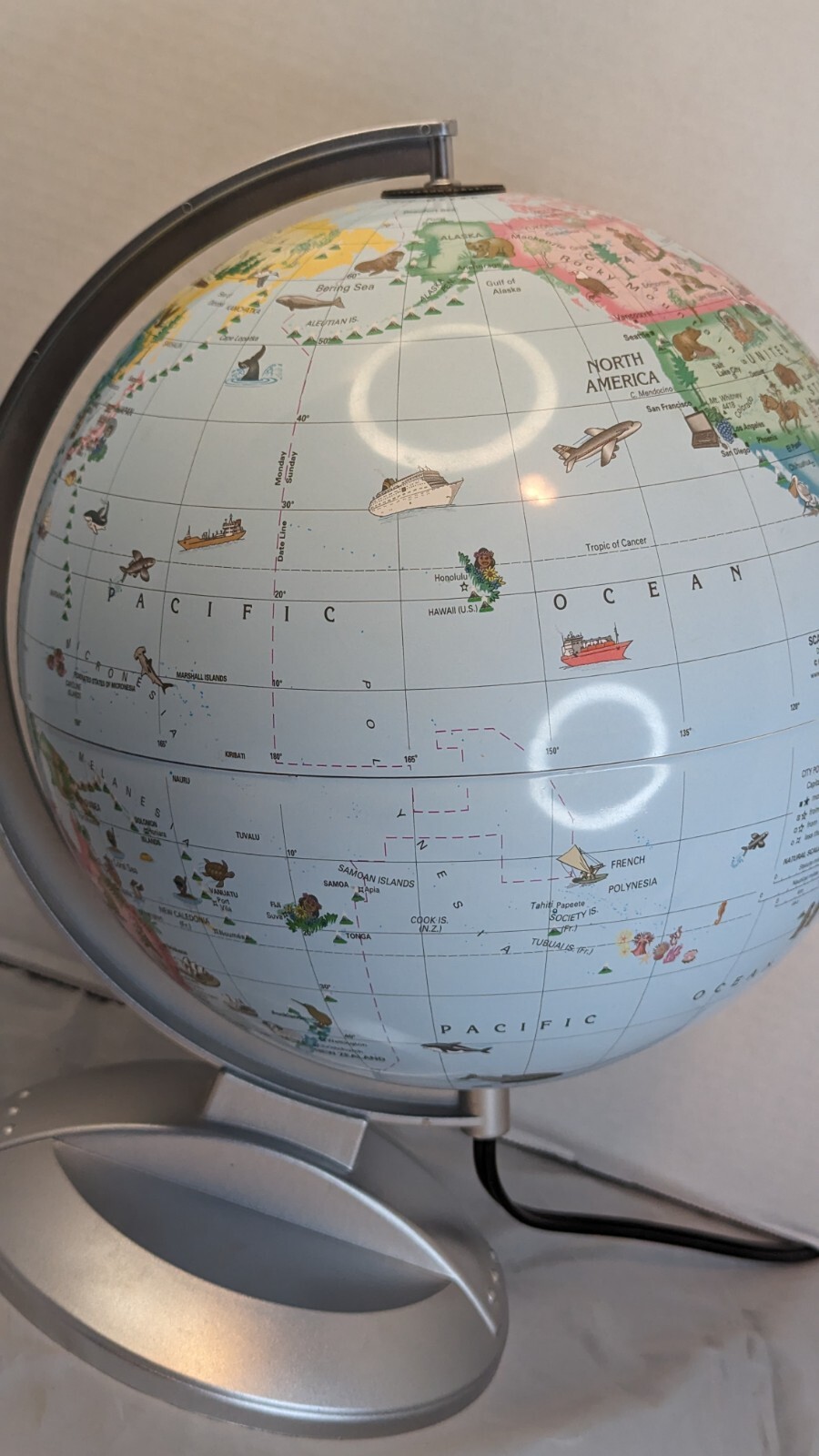 Replogle Globes 10 Inch Diameter Model #12534 LIGHTS UP Working