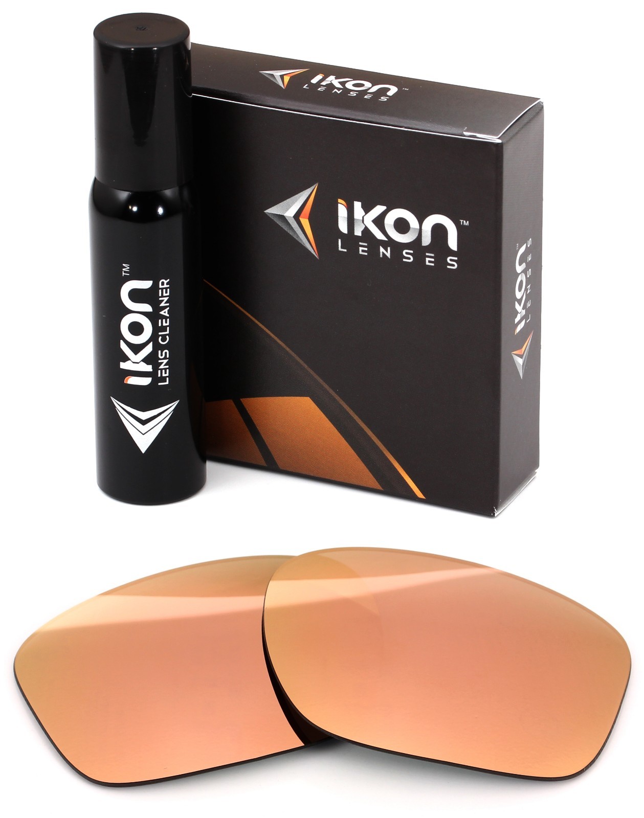 Polarized IKON Replacement Lenses For Oakley SLIVER XL (OO9341) Rose Gold Mirror