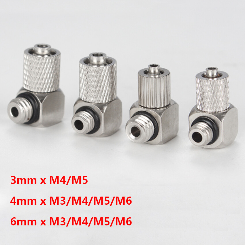Pneumatic Mini Plug Thread x Snap On Fittings Elbow Quick Adapter