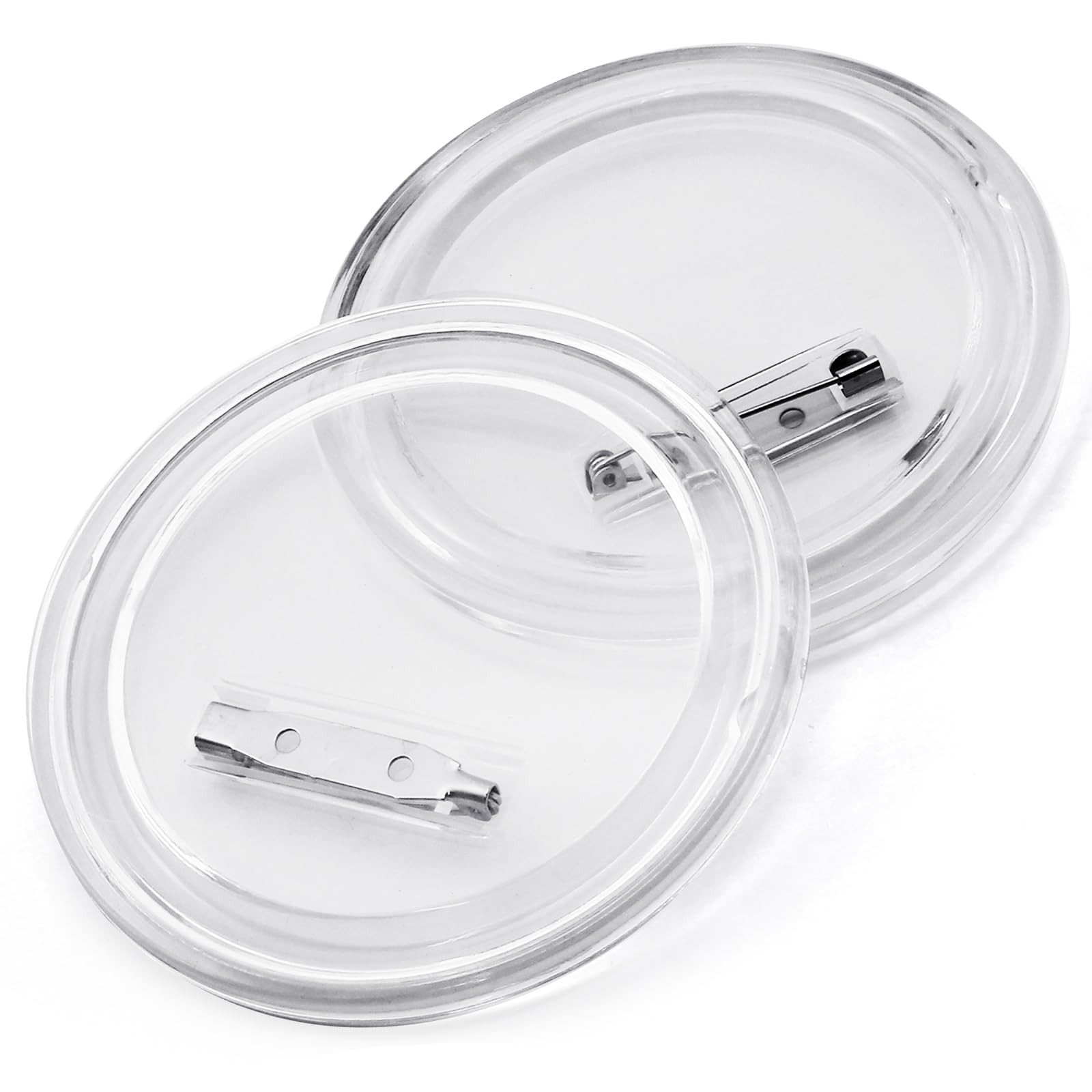 SOVNSG 12 Pack 3 inches DIY Clear Button Pins,Acrylic 12 Pcs,