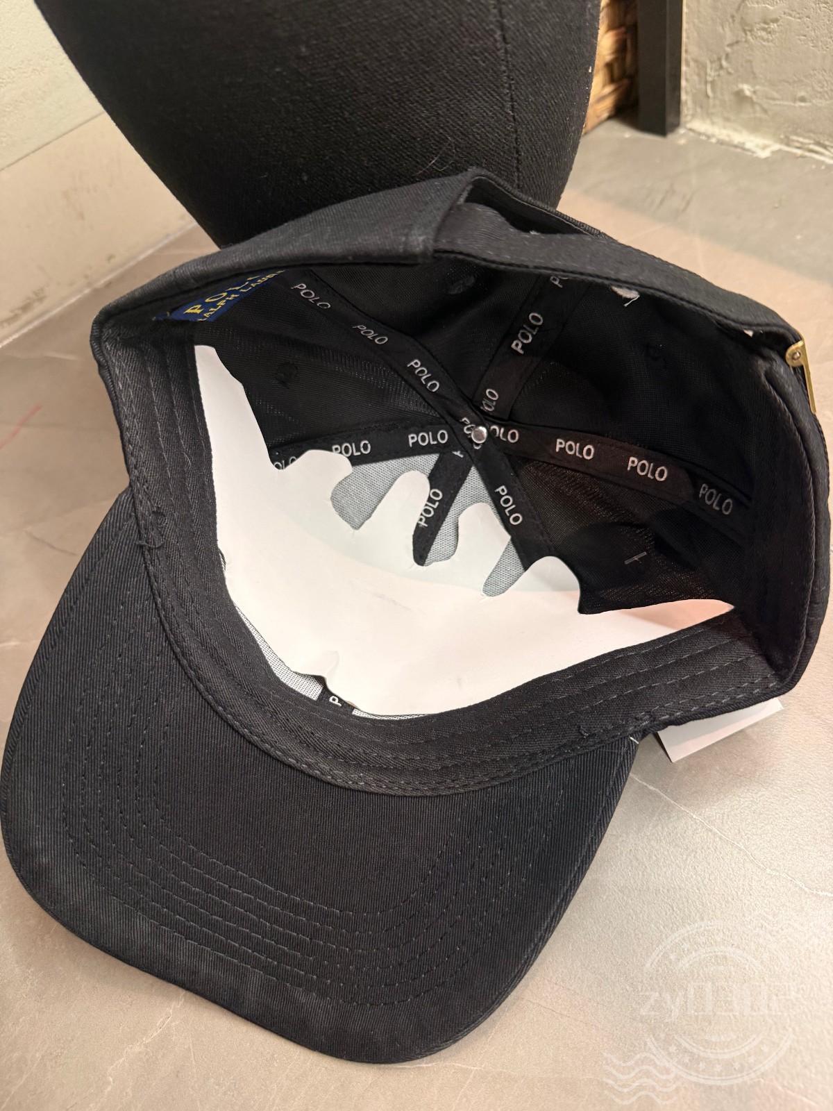 POLO Men's Adult Sport Casual Adjustable Black Embroidered Baseball Cap Hat
