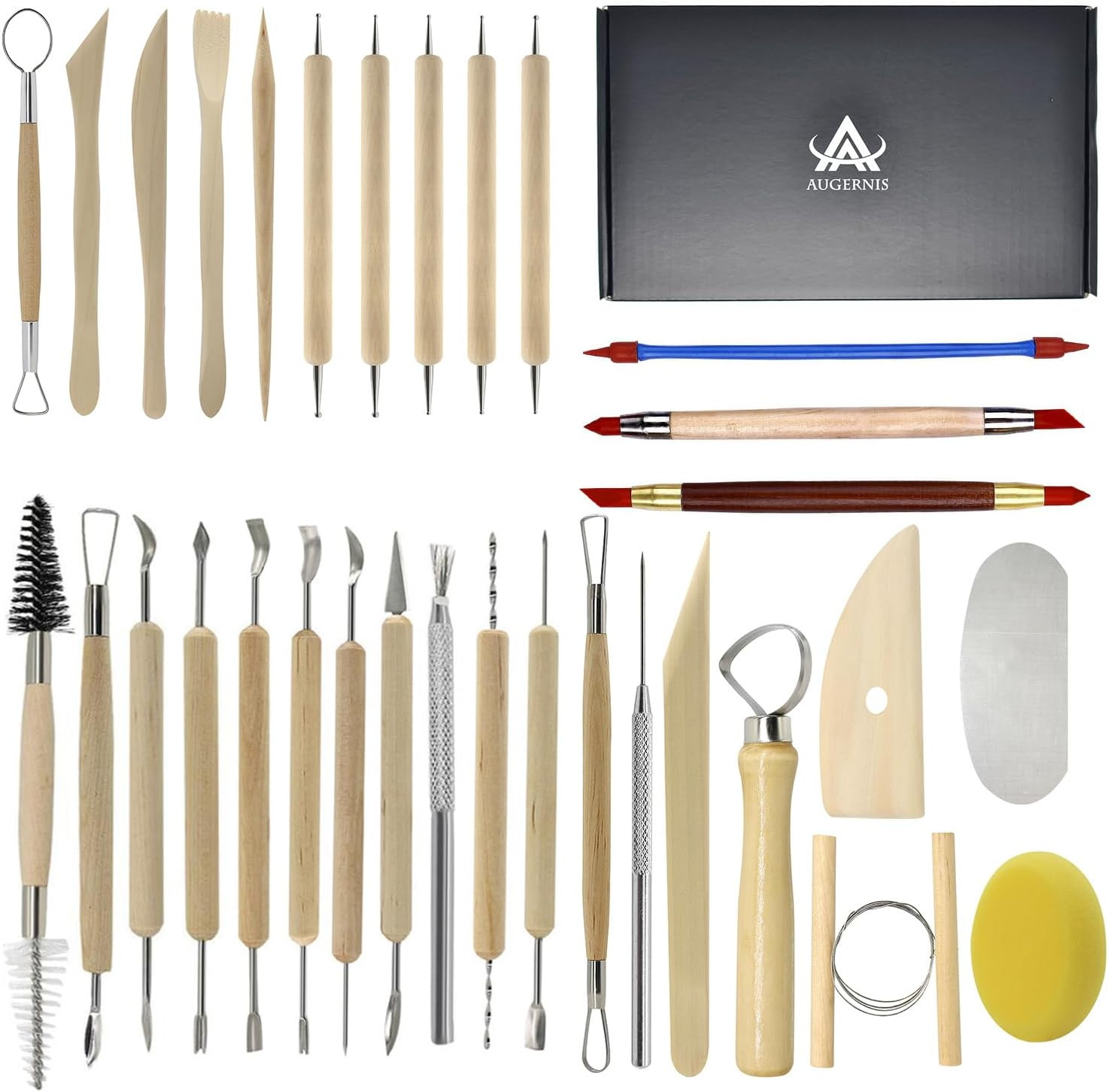 Clay Sculpting Tools Set 32pcs Pottery Carving Modeling Kit Professional