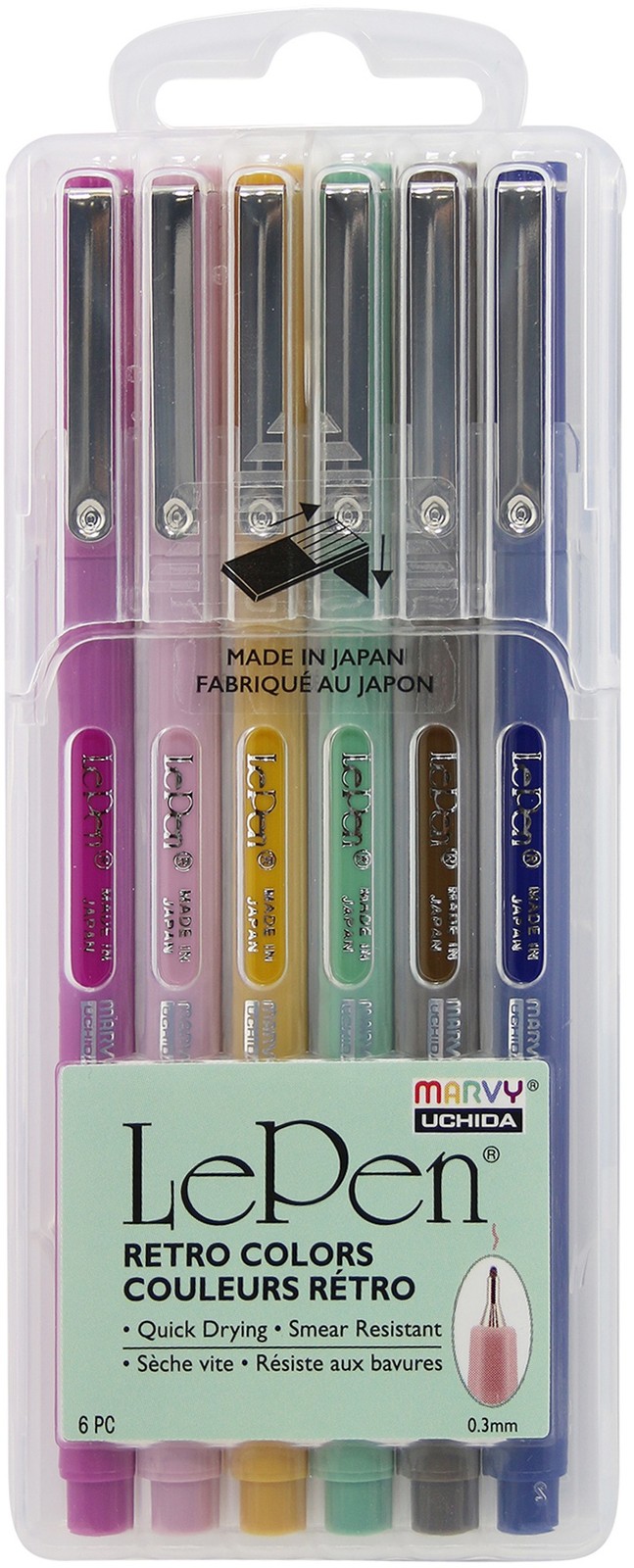 Uchida Le Pen Retro Set 6/Pkg-