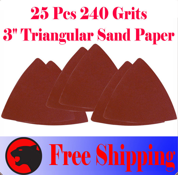 25 240g Sandpaper Oscillating Multi Tool 3" Sand wood working