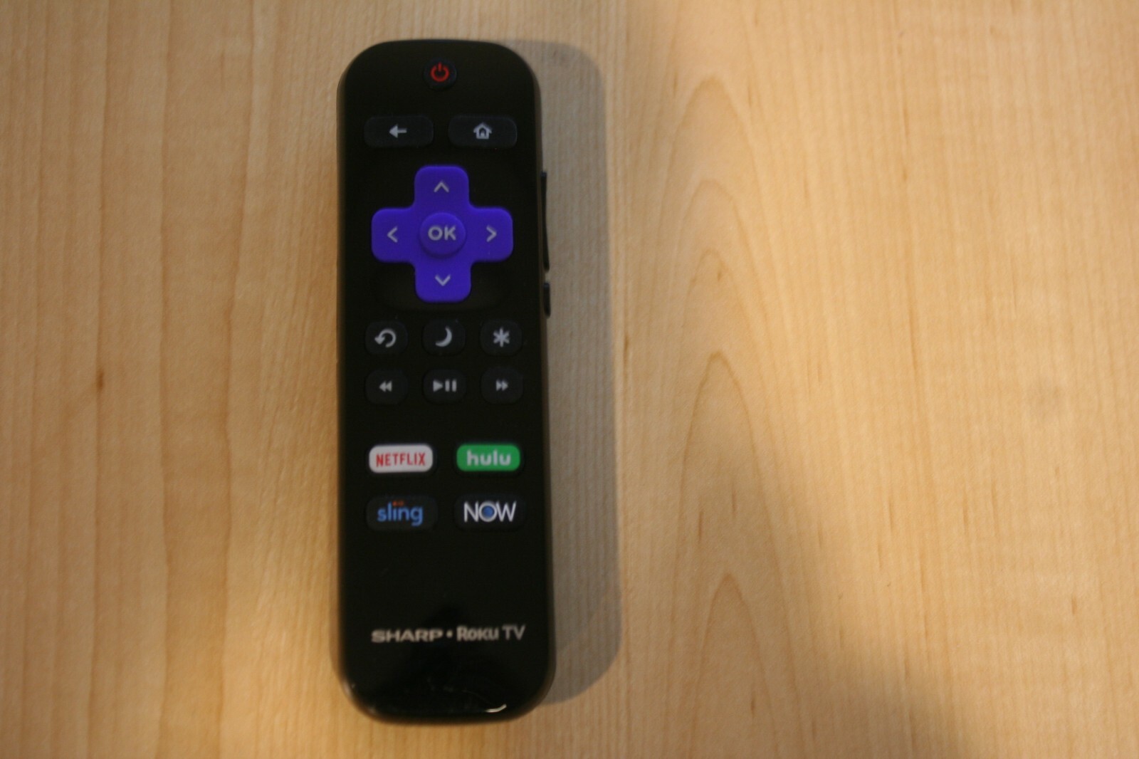 Genuine Sharp LC-RCRUS-20 Shine Face Roku TV Remote Control