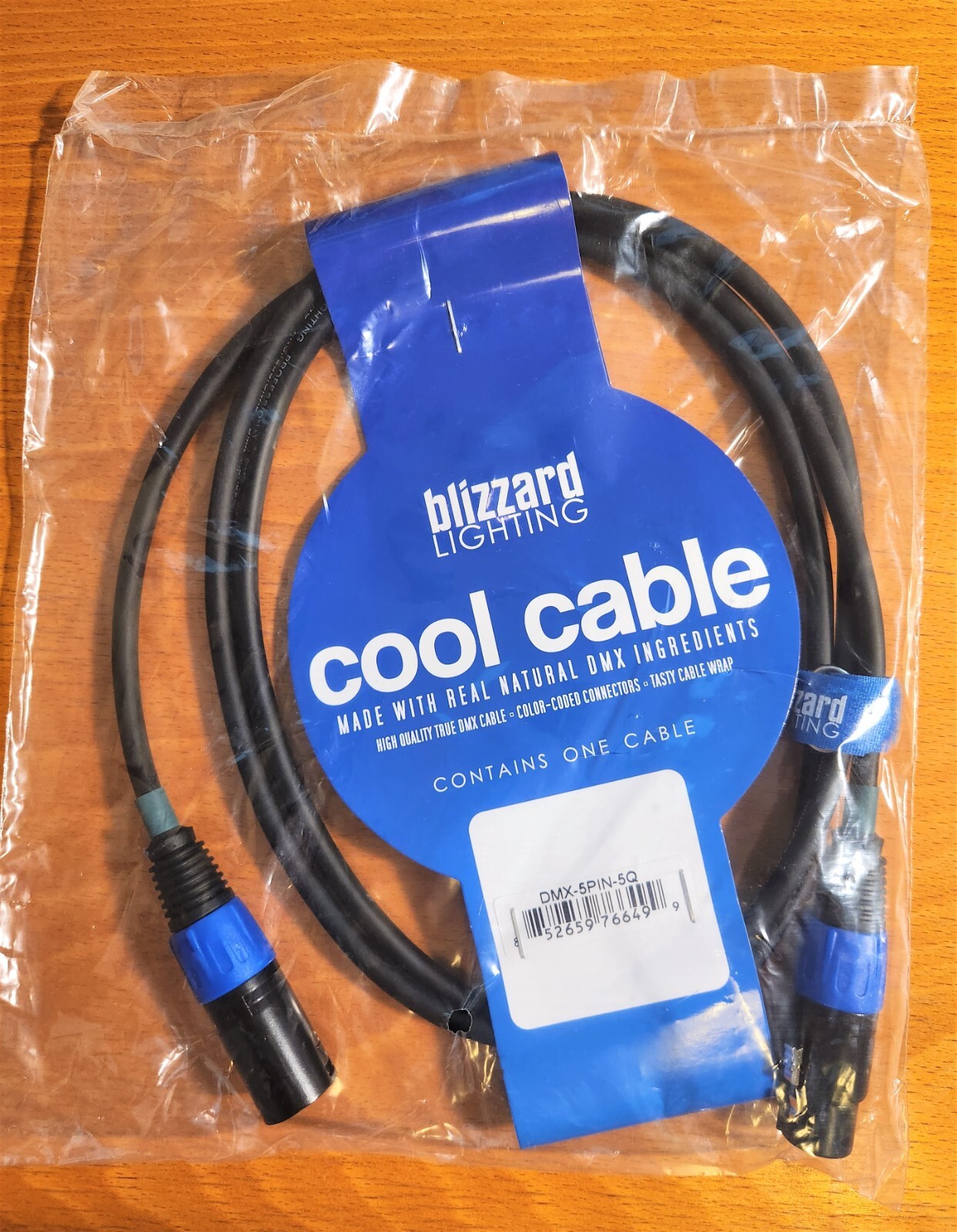 Blizzard Lighting DMX-5PIN-5Q "Cool Cable" 5' DMX 22 gauge Cable 5-pin XLR ends