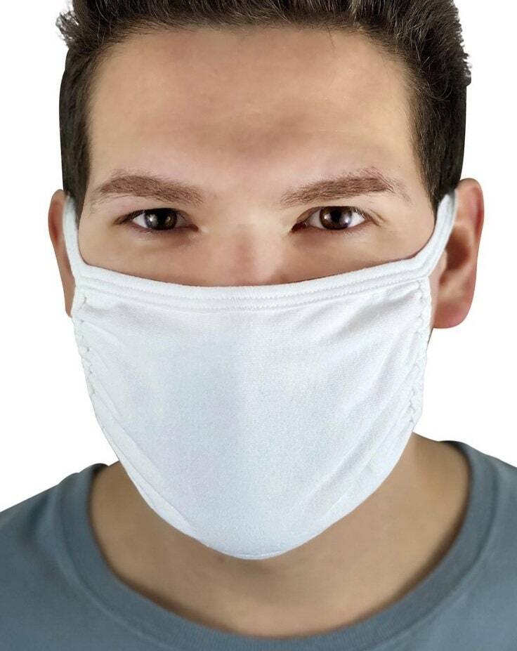 4-Pack Black White Cotton Adult Face Masks - Reusable Washable Unisex
