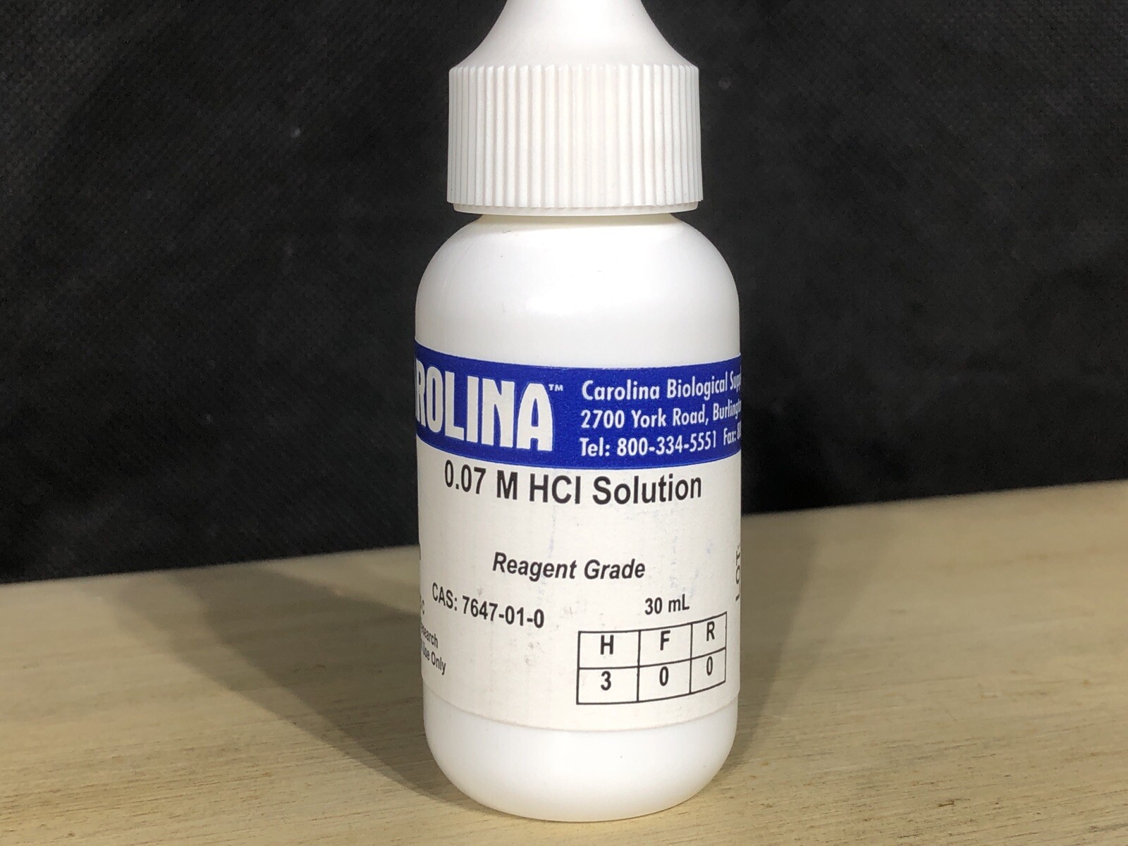 0.07 M HCI Solution 30mL Reagent Grade Carolina