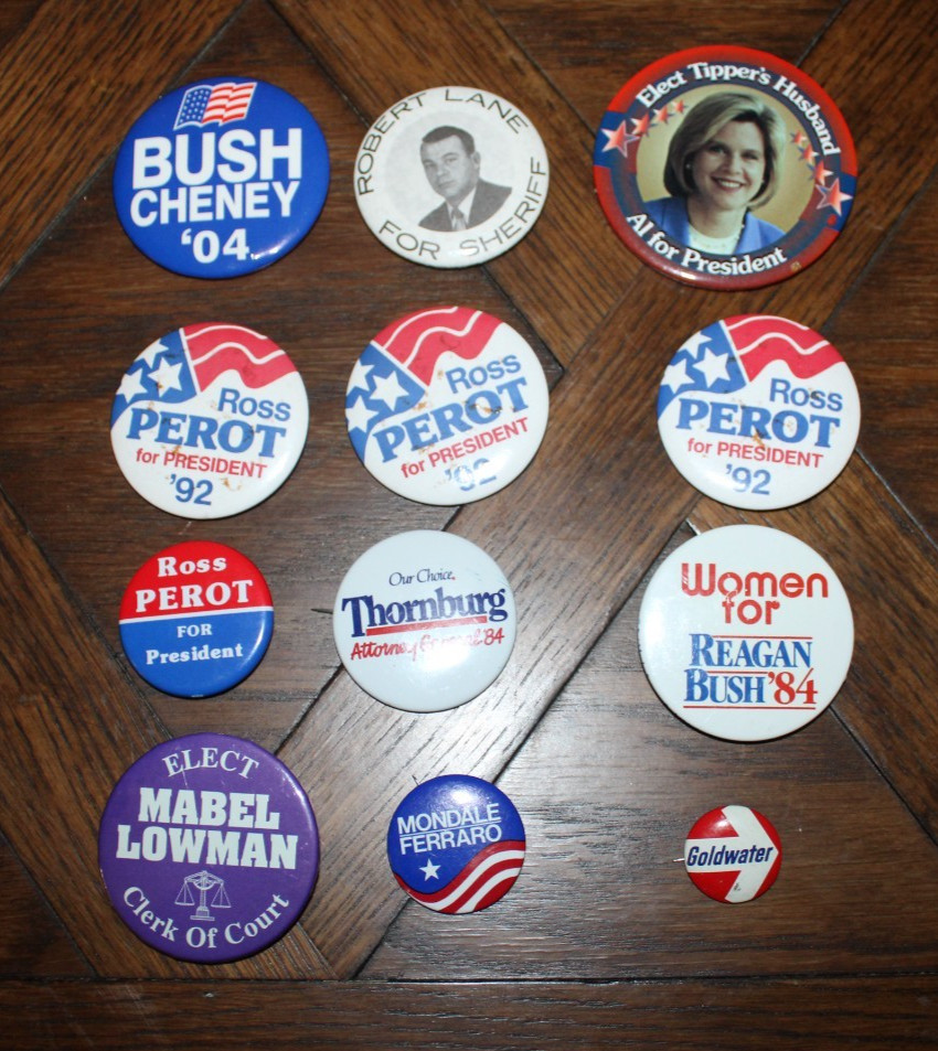 Vintage Political Buttons Lot of 12