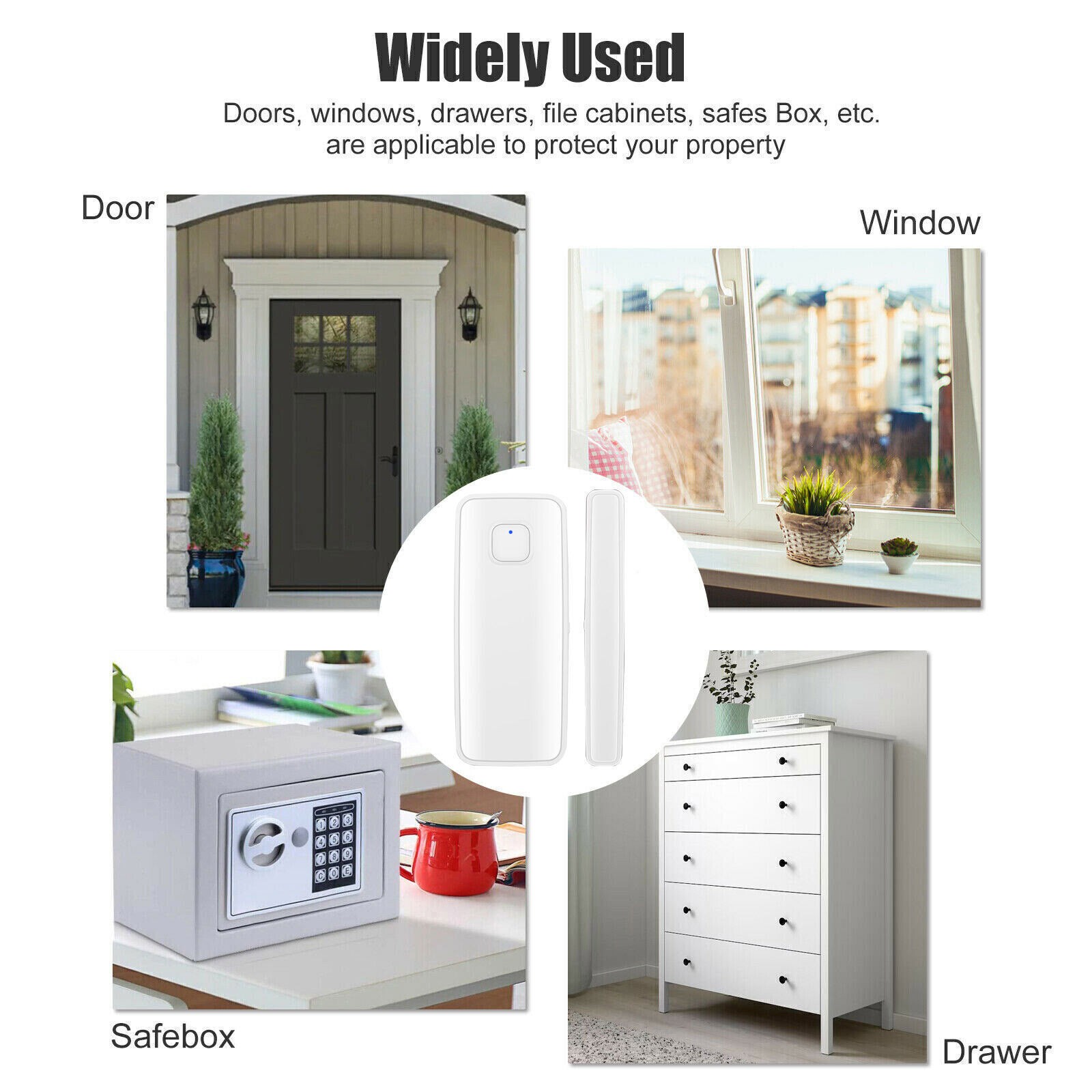 C06 TUYA APP WiFi Door Window Sensor Open/Close Burglar Alarm Security Detector
