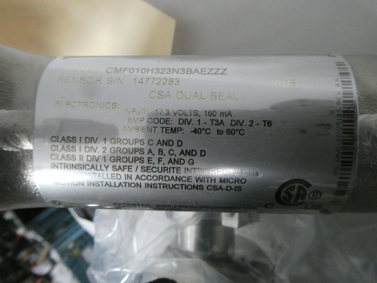 Micro Motion CMF010H323N3BAEZZZ 1700r12abaezzz Coriolis Mass Flow Sensor