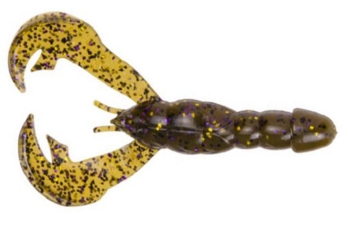 Strike King Rage Tail Craw Green Pumpkin Purple & Gold 4"-7 pack