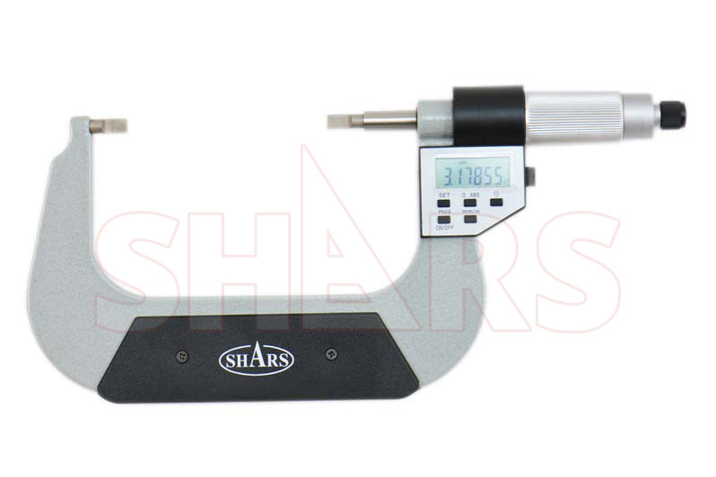 Shars 3-4" Electronic Digital Blade Micrometer Carbide-Tipped New #]