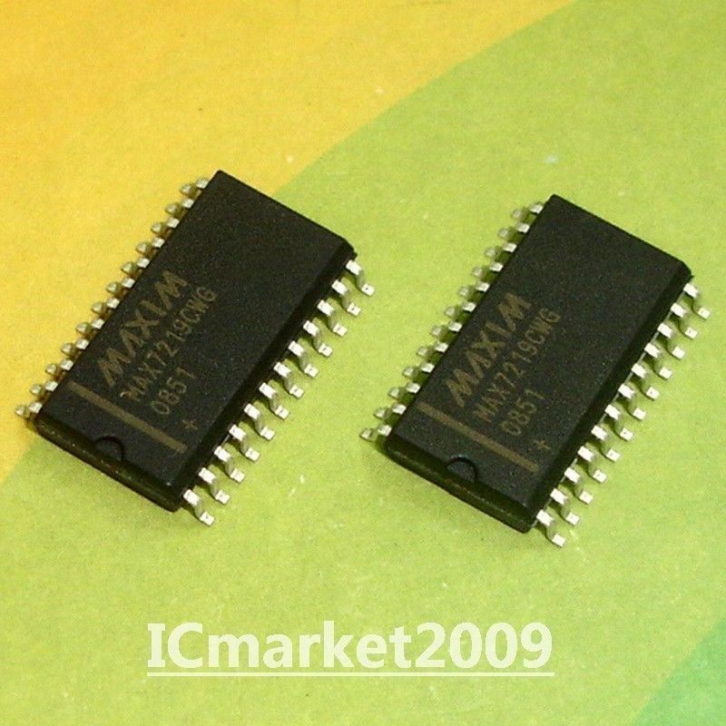 50 PCS MAX7219CWG SOP MAX7219 SMD-24 8-Digit LED Display Driver Chip