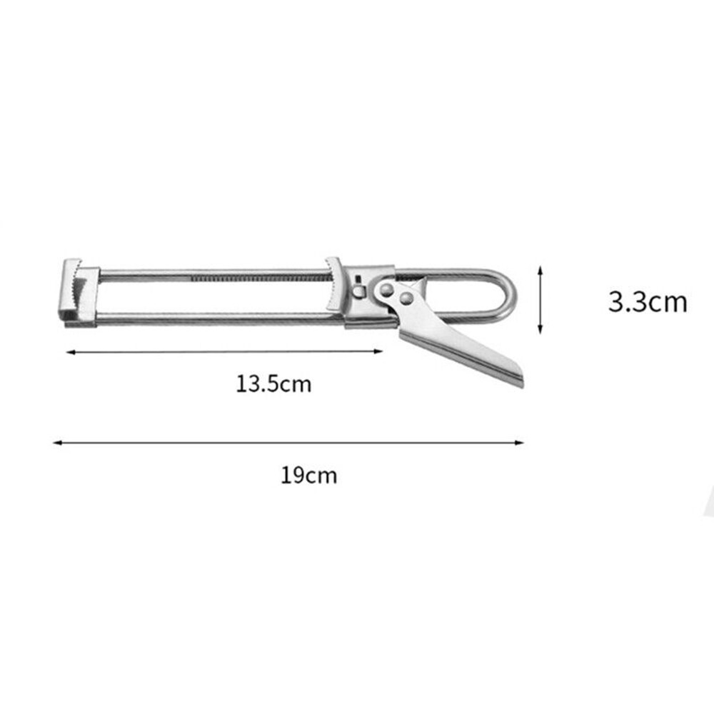 Stainless Steel Adjustable Can Opener Handle Tool Jar Bottle Lid Remover Tool