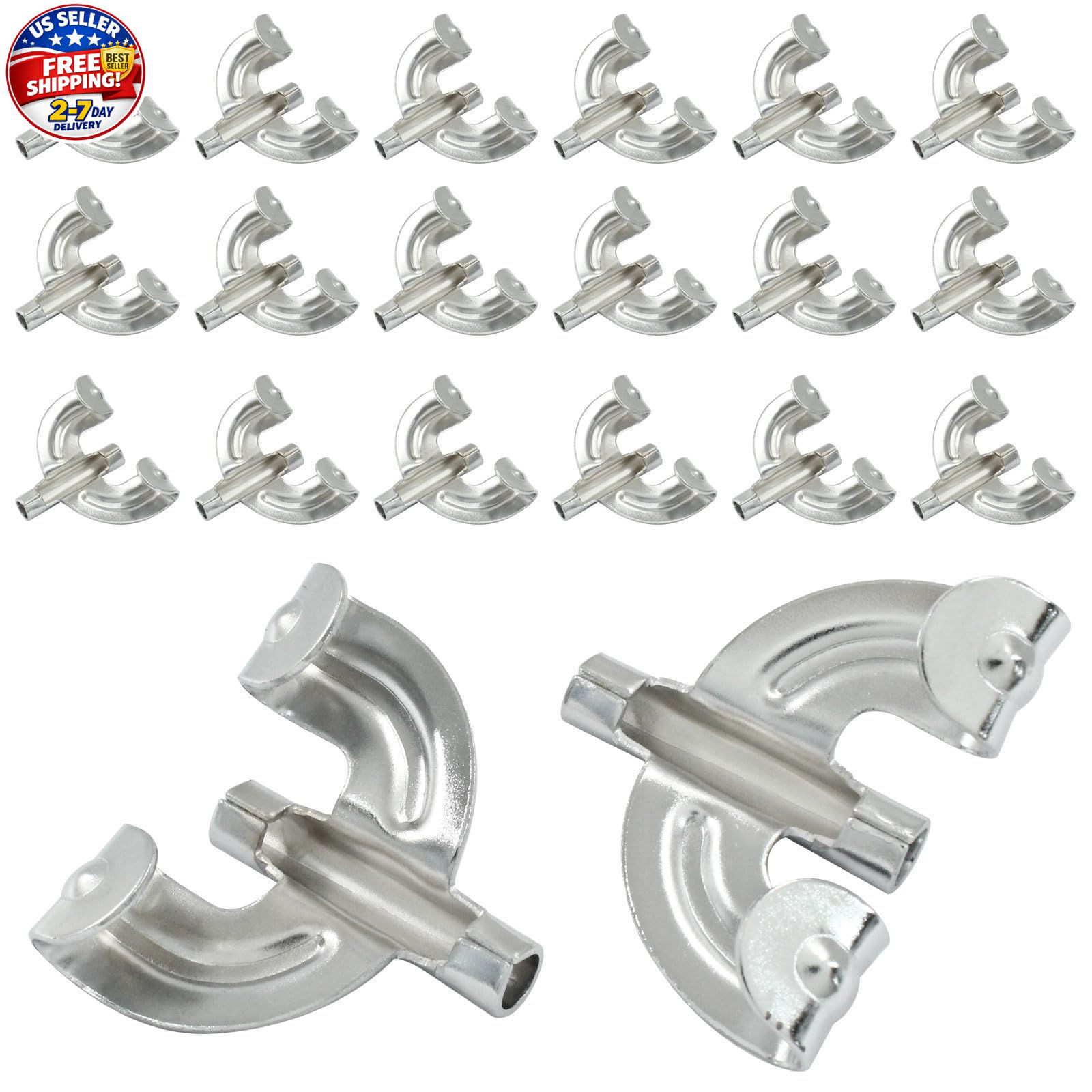 20 Pack Bass Drum Claw Hooks Metal Replacement Parts for Percussion Instruments