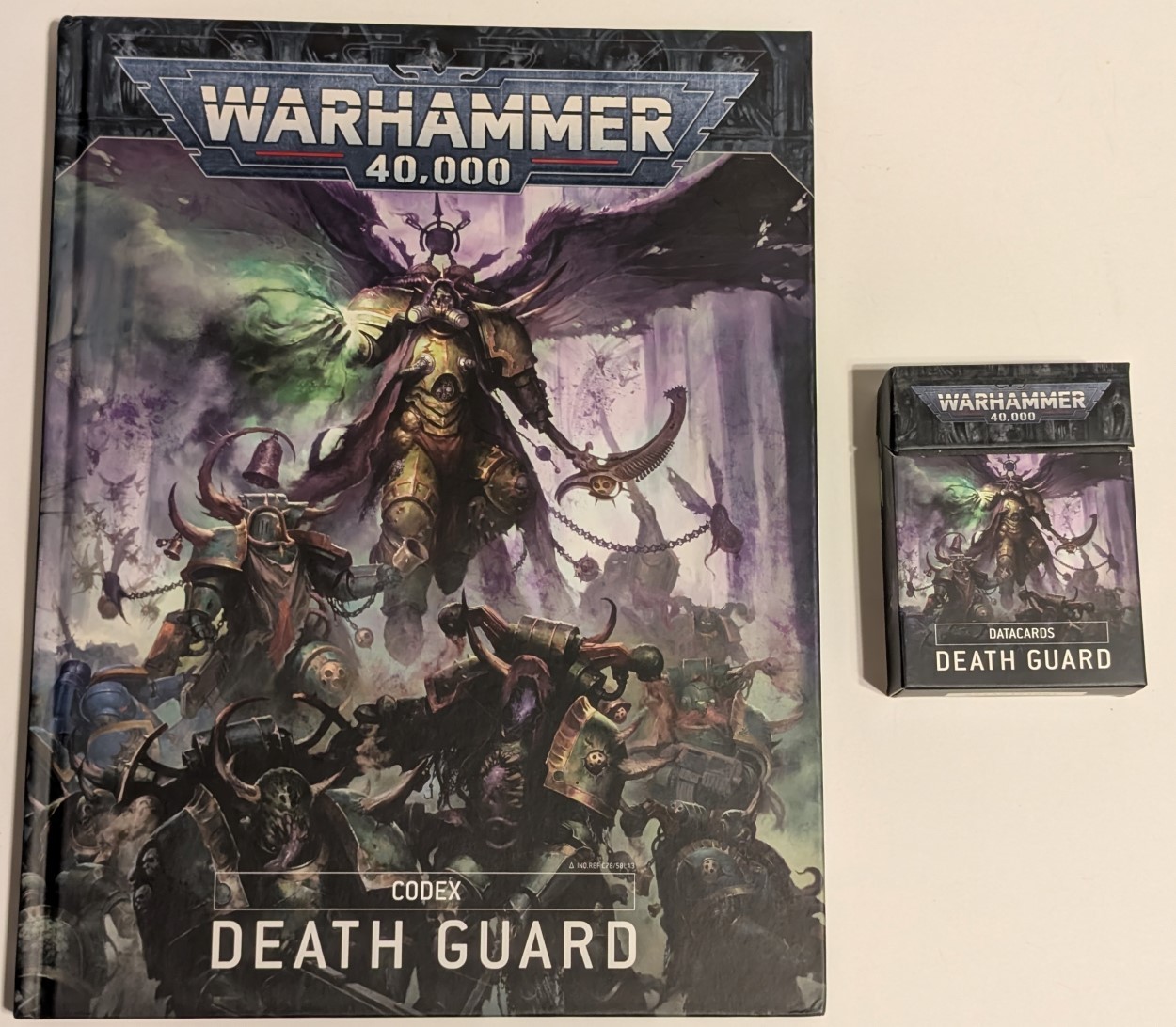Warhammer 40k Death Guard codex and datacards; 9th edition, OOP