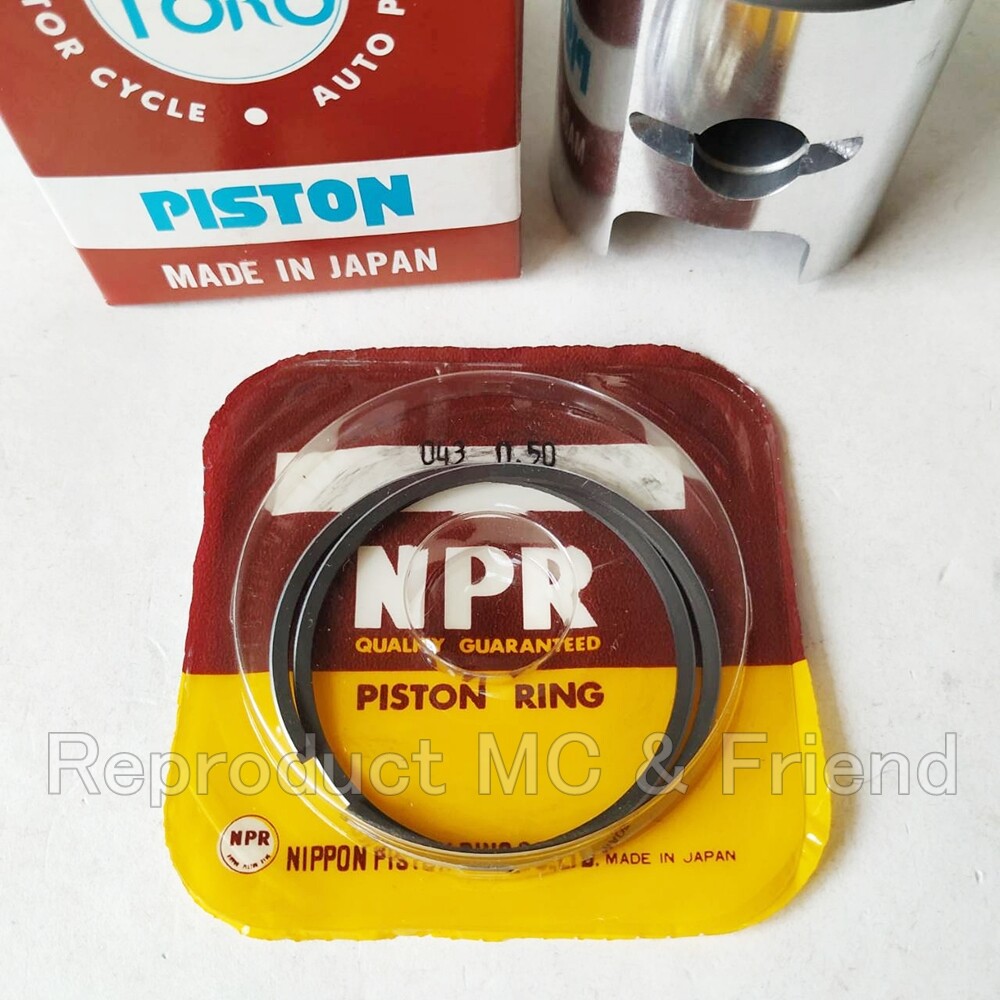 Kawasaki KD100 KE100 KH100 KM100 KV100 Piston + Rings Set Oversize 0.50 (Japan)