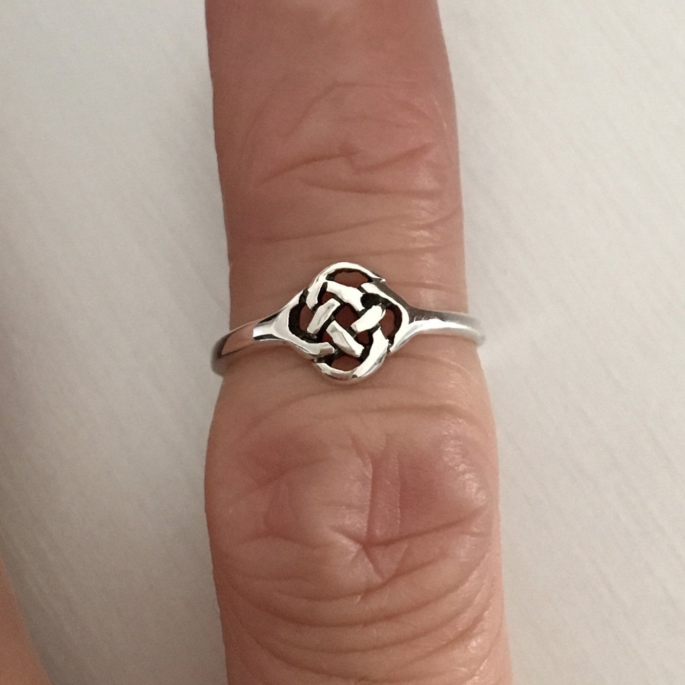 Sterling Silver Tiny Celtic Knot Toe Ring, Minimalist Rings, Love Knots Ring