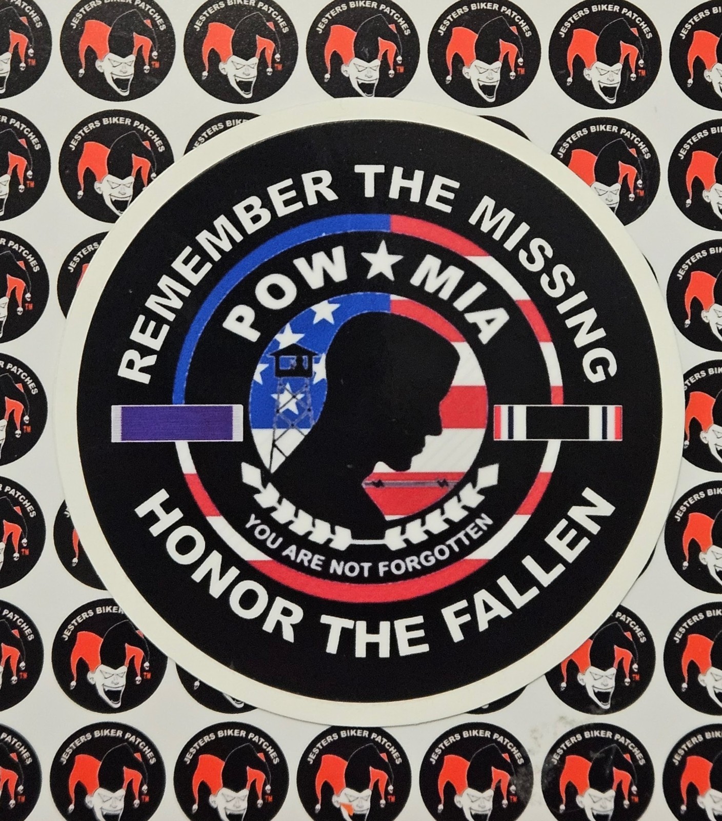 POW MIA Remember The Missing Honor The Fallen Not Forgotten 4 inch Viny Sticker