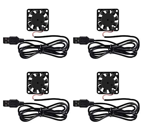 4 Pack USB Brushless Cooling Fan 40mm High Performance DC 5V 4PCS 5V USB(4010)