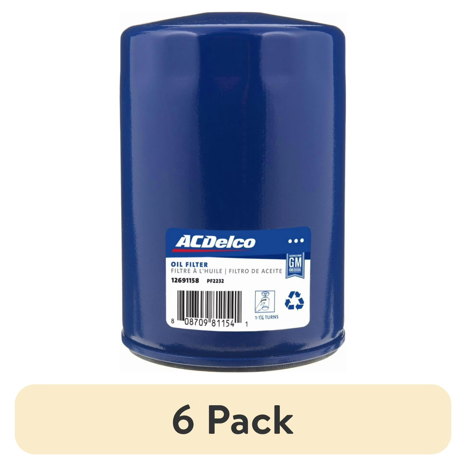 (6 pack) ACDelco PF2232 Professional Engine Oil Filter