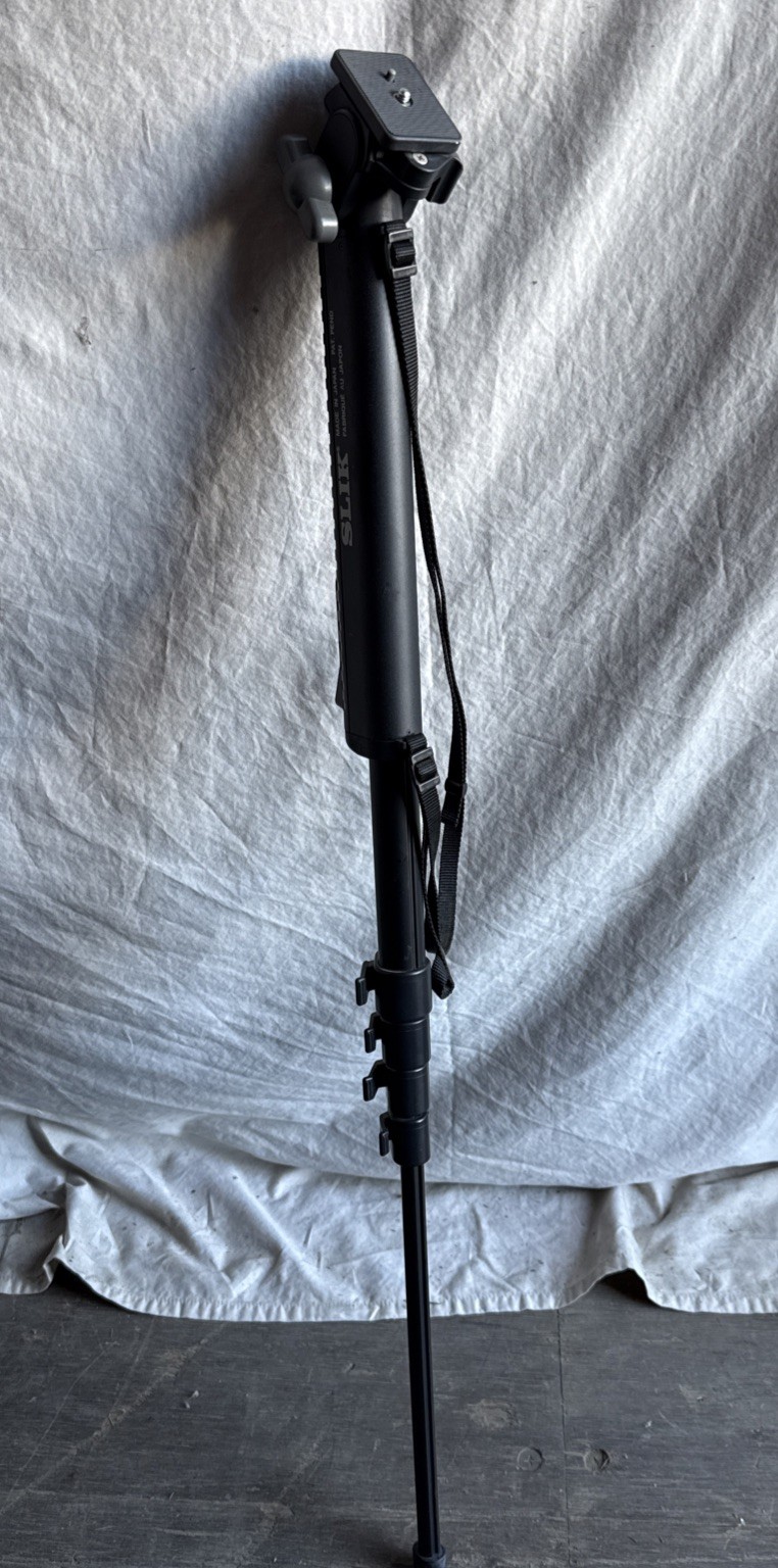 Slik Camera Monopod Telescoping Includes Quick Release Plate, Strap,  20-58”