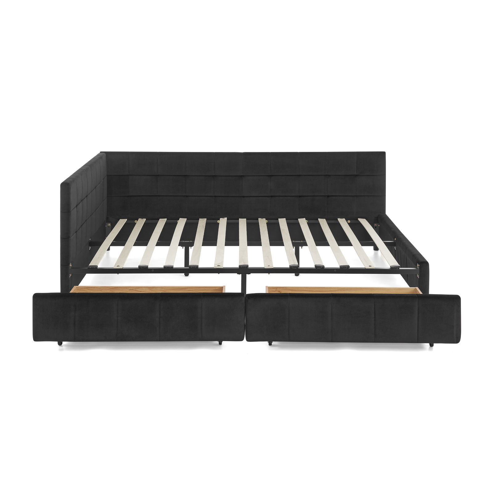 Queen Size Storage Upholstered Tufted Bed Frame, Sofa Bed Frame with Comfortable
